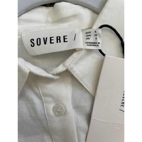 SOVERE Revolve Refresh Collared Shirt Dress Chalk White Extra Small‎ - Picture 5 of 16